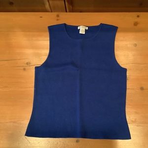 ERIC STEWART.ROYAL BLUE SLEEVELESS CREWNECK. COTTON KNIT TANK TOP. MEDIUM. NEW.